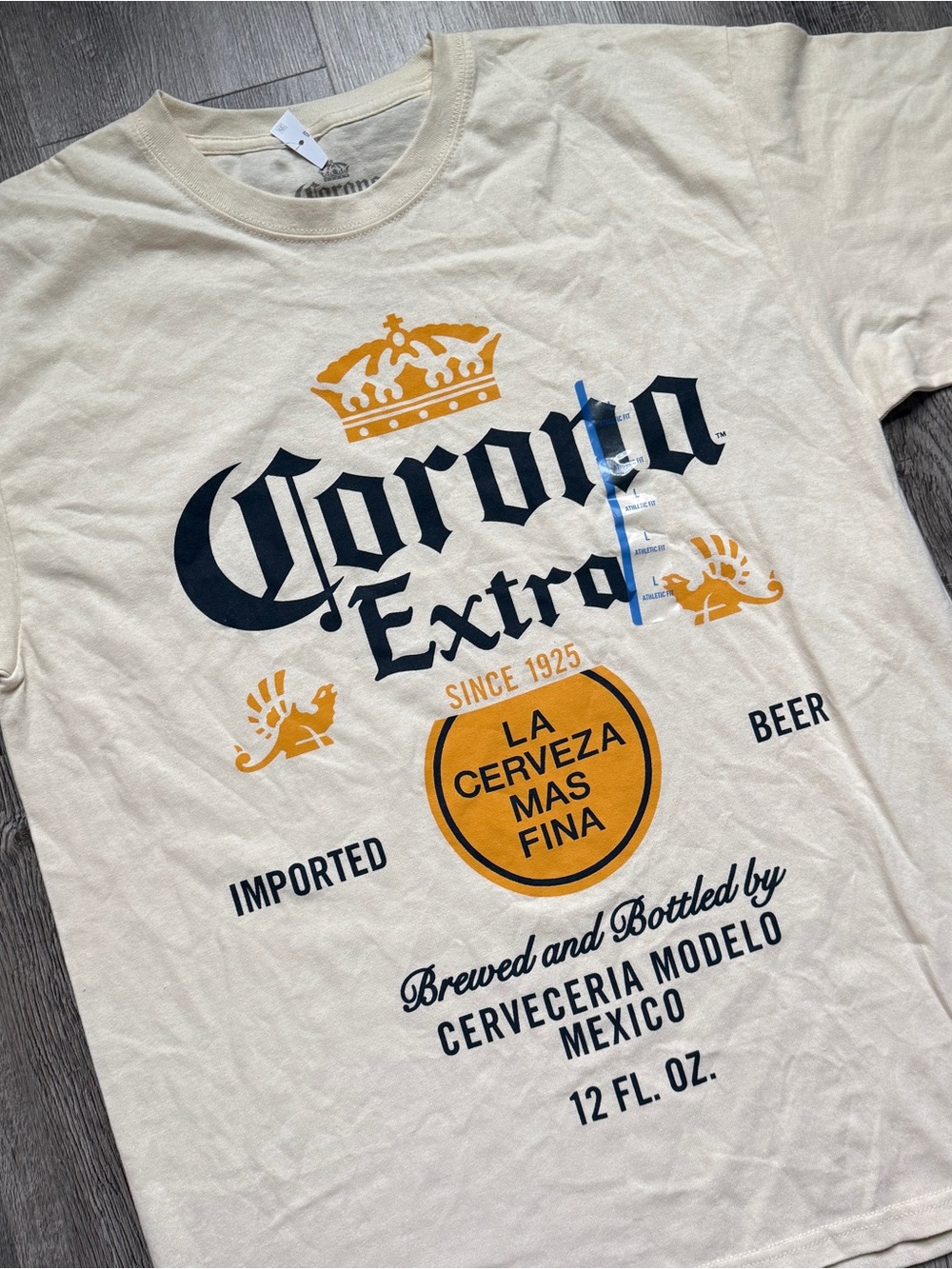 Corona Extra La Cerveza Mas Fina Graphic T-Shirt Size L - 0203